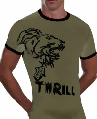 Φανέλα, Ελαστική, Lion Thrill, Χρώμα Χακί