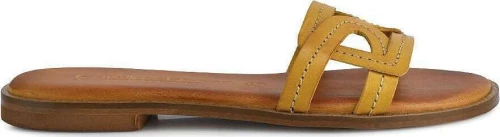 Fratelli Robinson Γυναικεία Παντόφλες 6242 Κίτρινο Δέρμα robinson 6242 kitrino
