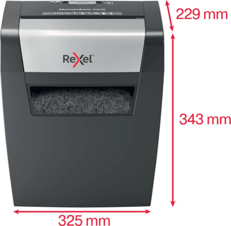 Rexel Momentum X406 Paper Shredder Particle-Cut Shredding P4 (4X28Mm)