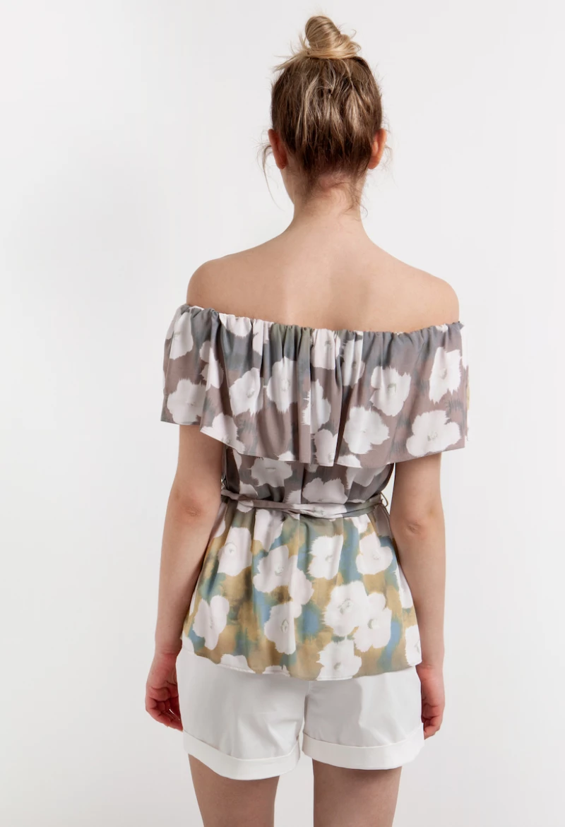Toi Moi μπλούζα off shoulder floral 30-3326-121-1008