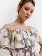 Toi Moi μπλούζα off shoulder floral 30-3326-121-1008