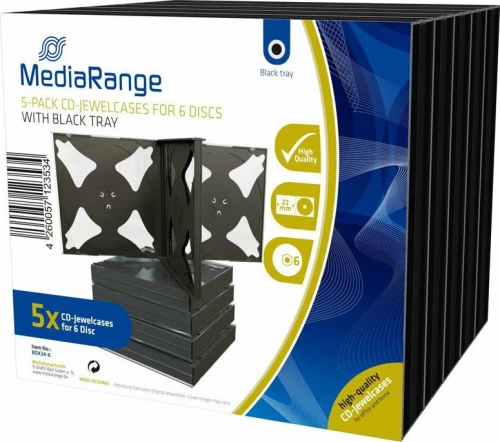 MediaRange Θήκη CD 22mm 5 τμχ