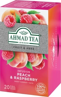 Ahmad Tea Ροδάκινο & Ράσμπερι 20 Φακελάκια