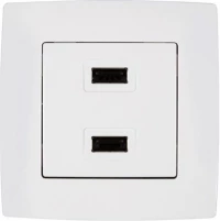 Διπλή Πρίζα USB Λευκή 190751