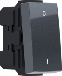Elektromaterial Modys Διακόπτης Διπολικός 0-1 10Ax 1Σ 2P Ανθρακί - 10101312425