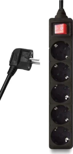 Powertech Πολύπριζο 5 Θέσεων με Μήκος Καλωδίου 1.5m