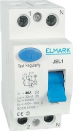 Elmark Ρελέ Ράγας Διαρροής Διπολικό 63A/30MA (230V) JEL1 40261