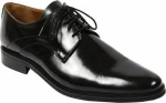 Bigshoes KL30711-Blue Black Δερμάτινο Dress Μαύρο