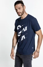 SANTANA - SSD-1-3 HARVEY T-SHIRT S/S PRINT SNTA, ΜΠΛΕ NAVY, ΑΝΔΡΑΣ