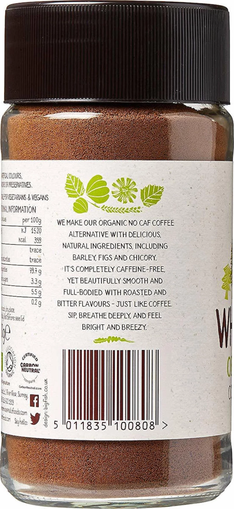 Whole Earth Υποκατάστατο Καφέ Organic No Caf 100gr