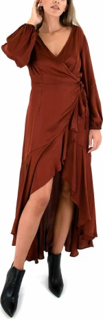 LACE DRESS WOMEN LACE ΠΟΡΤΟΚΑΛΙ (M-8036)