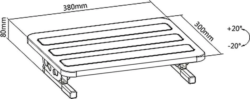 Υποπόδιο Γραφείου Ergonomic Maclean MC-831