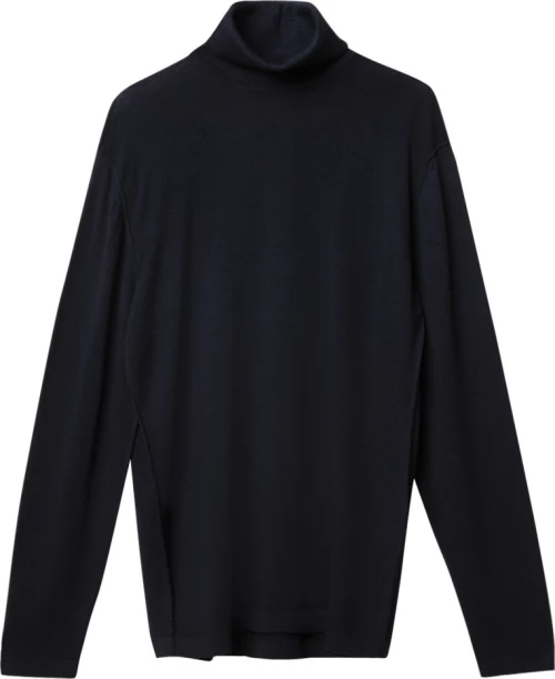 Wool Rollneck Sweater Navy Blue