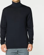 Wool Rollneck Sweater Navy Blue
