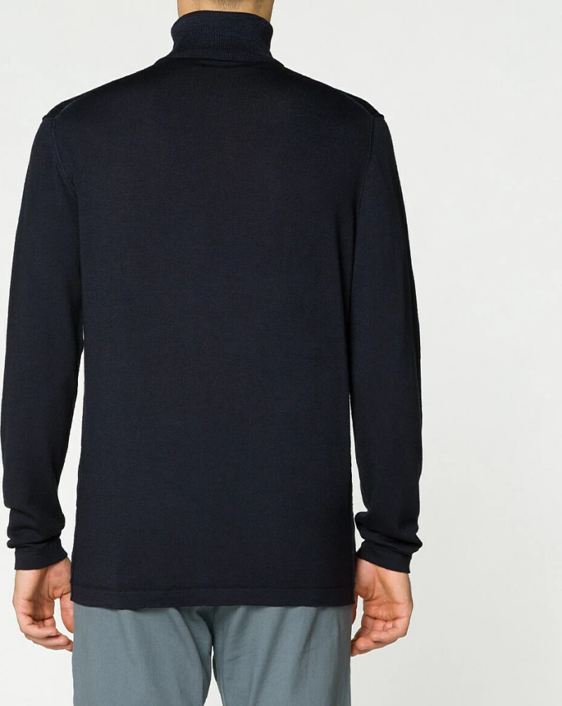 Wool Rollneck Sweater Navy Blue