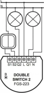 Fibaro Double Switch 2 Μαύρο