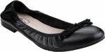 Bigshoes GA1131-01 Δερμάτινη Μπαλαρίνα Μαύρη