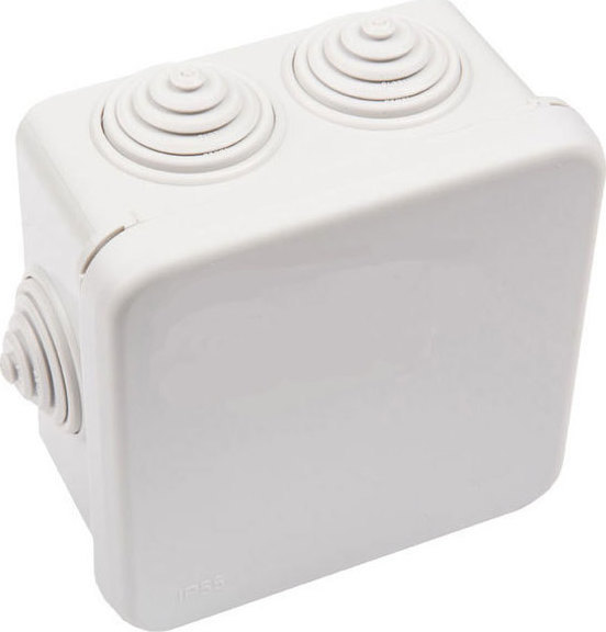 Κουτί διακλάδωσης εξωτερικό MARLANVIL 003 80X80X45mm στεγανό IP44 τετράγωνο | 109-010800804