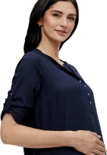 Πουκαμίσα tunic εγκυμοσύνης μπλε navy Mamalicious