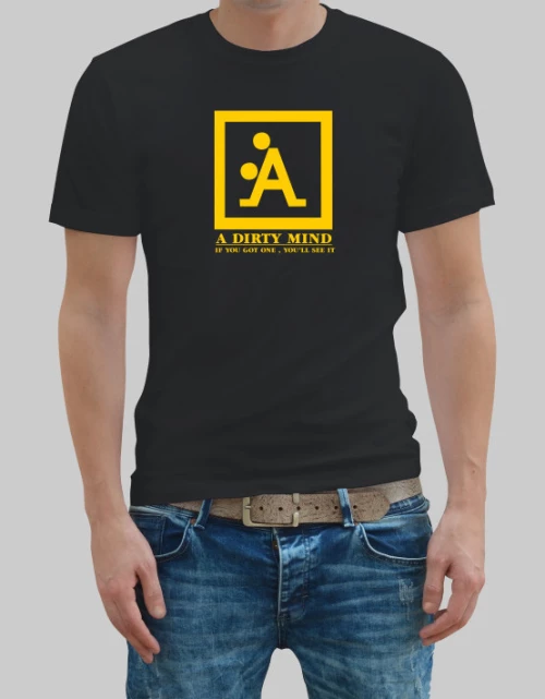 A Dirty Mind T-shirt - BLACK