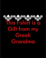 Grandma greek semedaki t-shirt