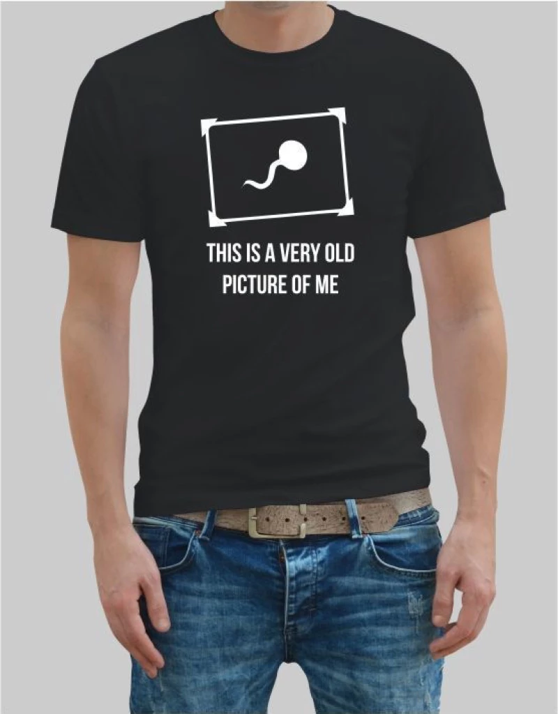 This is a very old picture of me t-shirt - BLACK