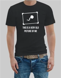 This is a very old picture of me t-shirt - BLACK