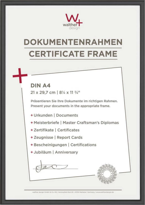 Walther New Lifestyle 21X29,7 Resin Black Din A4 Kv130B