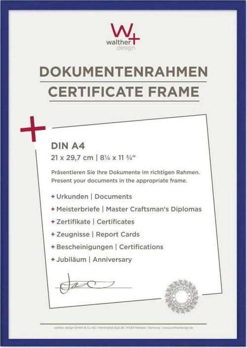 Walther New Lifestyle 21X29,7 Resin Blue Din A4 Kv130L