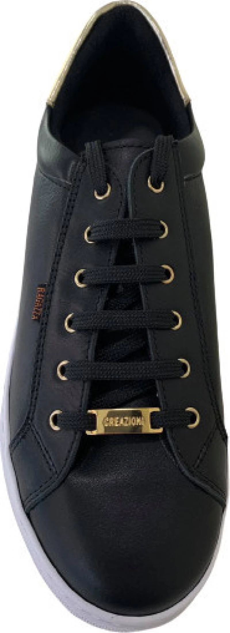 RAGAZZA 0121 δερμάτινο μαύρο sneaker