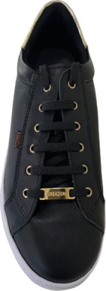 RAGAZZA 0121 δερμάτινο μαύρο sneaker