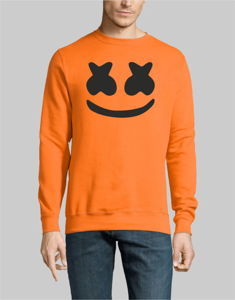 Marshmello dj SWEATSHIRT - ORANGE