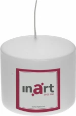 Inart Κερί Παραφίνης Λευκό 12X12X10 Λευκό-Ελεφαντόδοντο Κωδικος: 3-80-474-0050