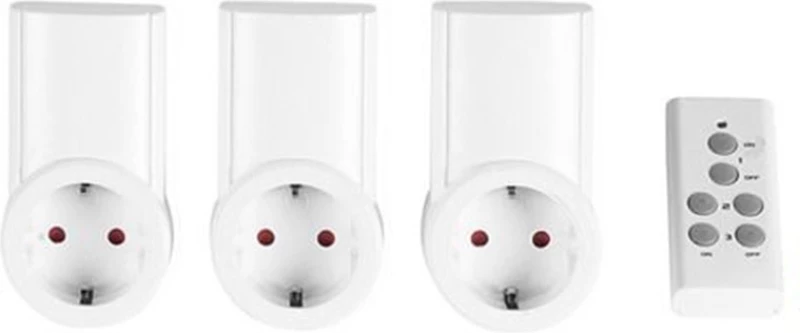 Smart Socket Rev Telecontrol 3+1: 3x Socket + 1x Remote control