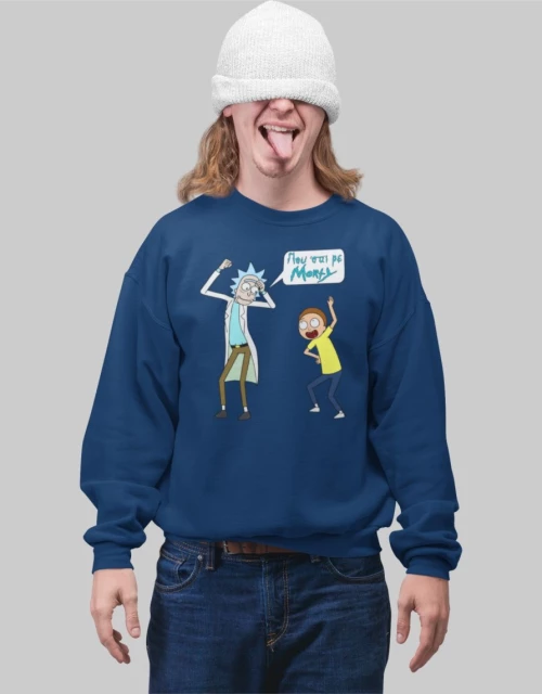 Rick & Morty Φούτερ - FRENCH NAVY