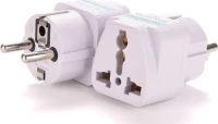 Μετατροπέας Schuko Cee7/7 Για Όλες Τις Πρίζες (Λευκό) (Oem)