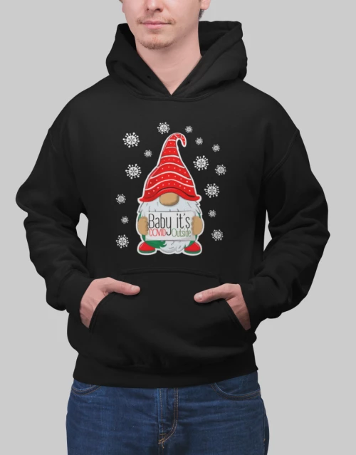 Baby it's COVID Outside Hoodie - BLACK