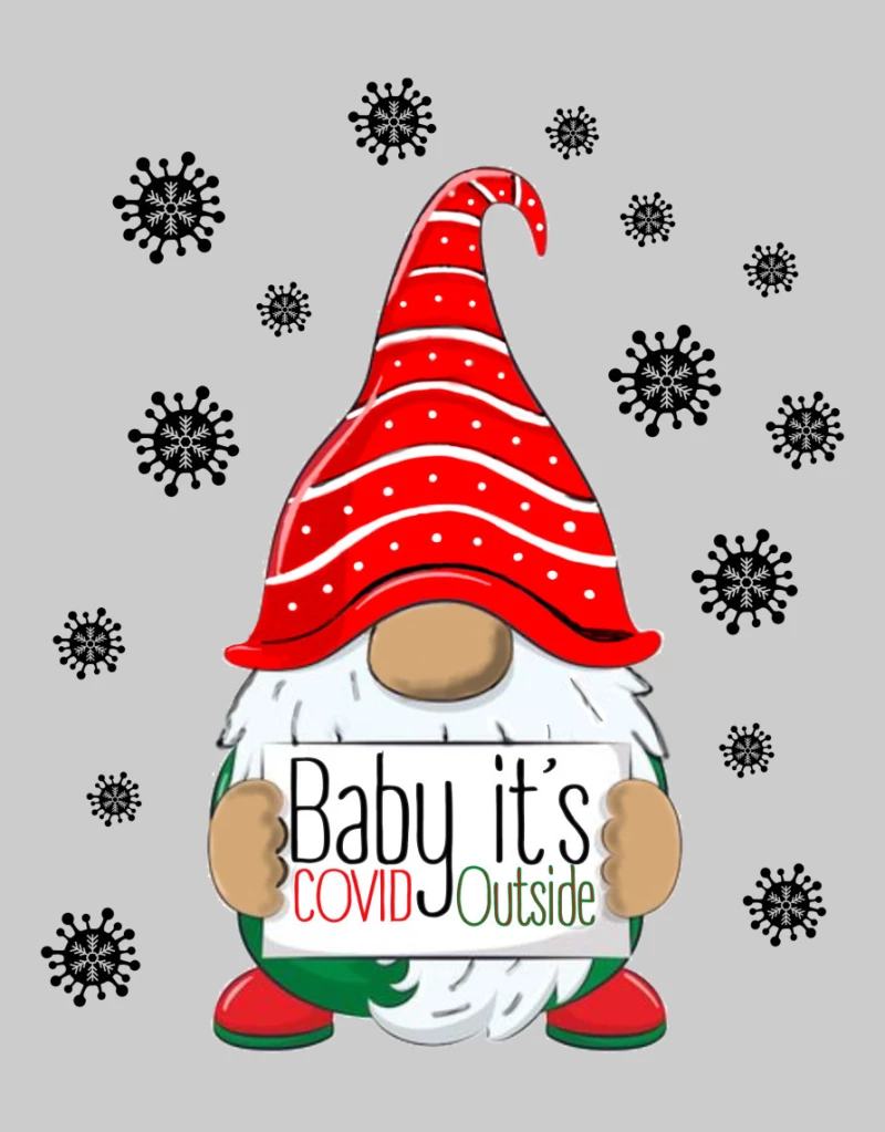 Baby it's COVID Outside Hoodie - BLACK