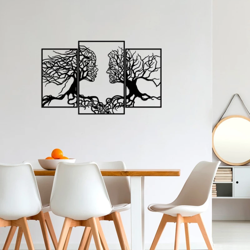 HomeMarkt Διακοσμητικό Τοίχου Μαύρο 116x71cm