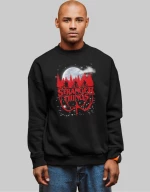 Stranger Things Upside Down Sweatshirt - BLACK