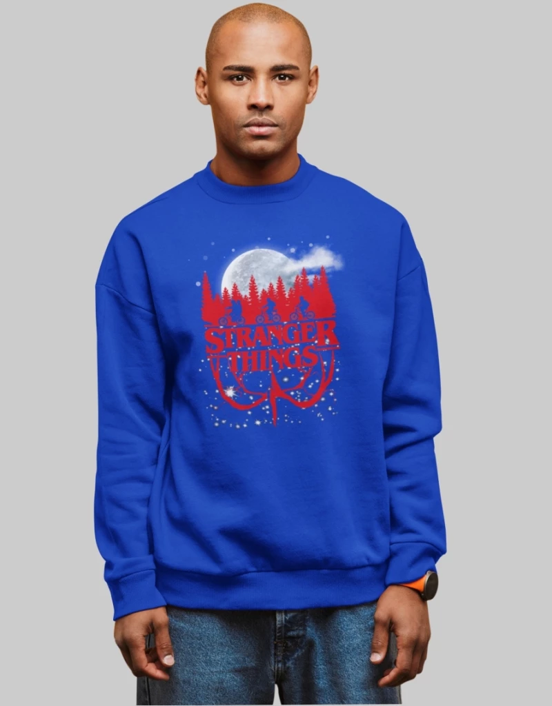 Stranger Things Upside Down Sweatshirt - BLACK