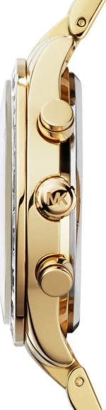 Michael Kors Brinkley Crystals Gold Stainless Steel Chronograph Mk6187