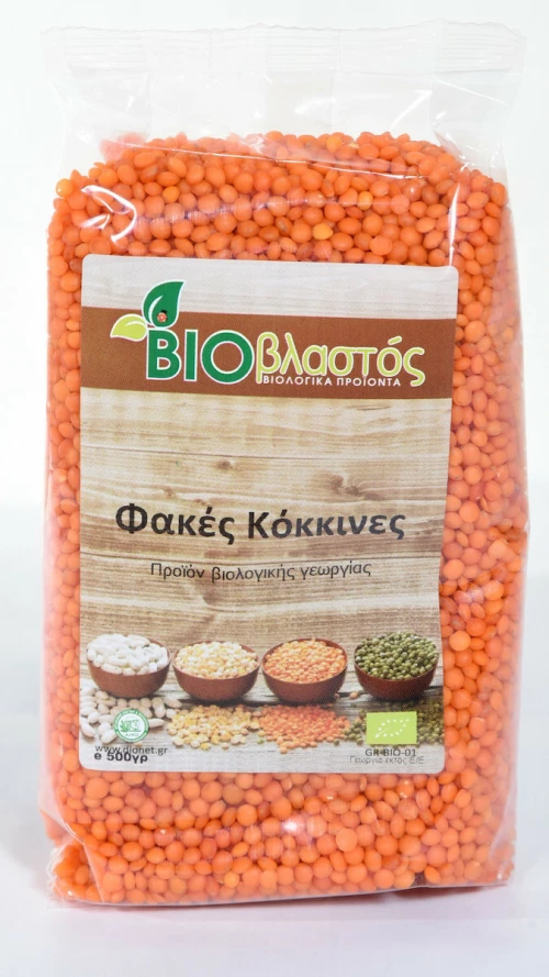 Βιοβλαστός Φακές Κόκκινες 500gr