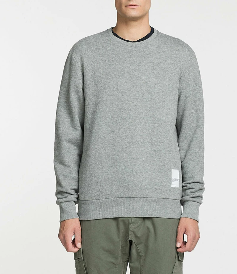 Logomania Crew Neck Sweatshirt Melange Grey