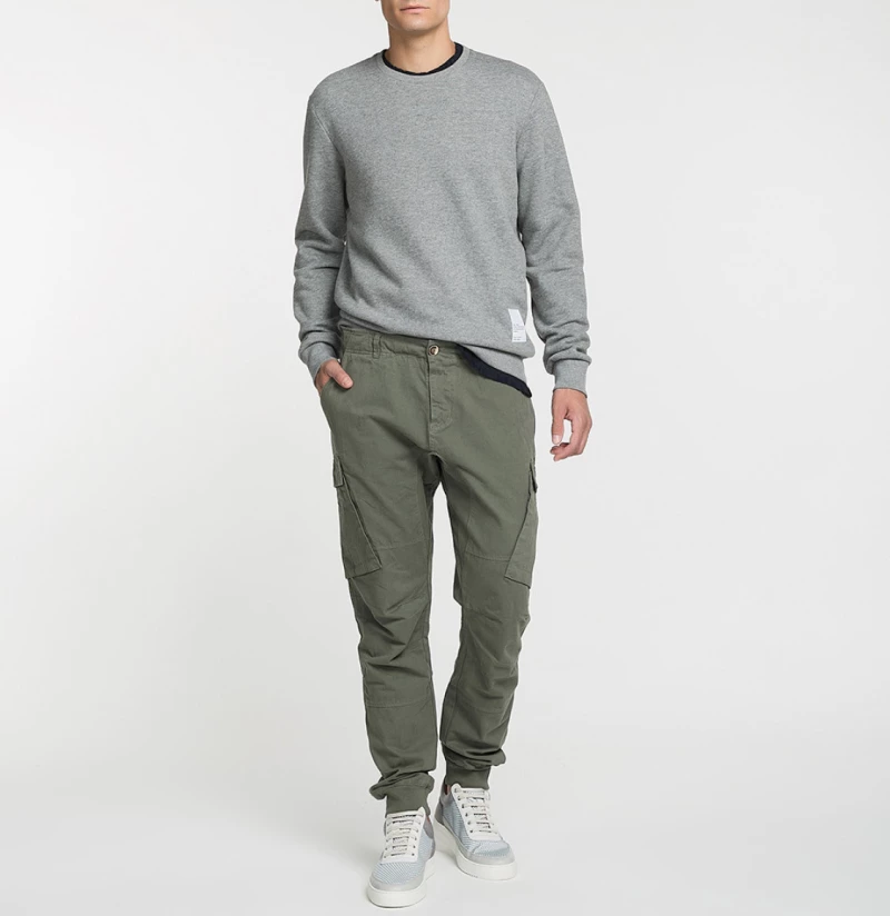 Logomania Crew Neck Sweatshirt Melange Grey