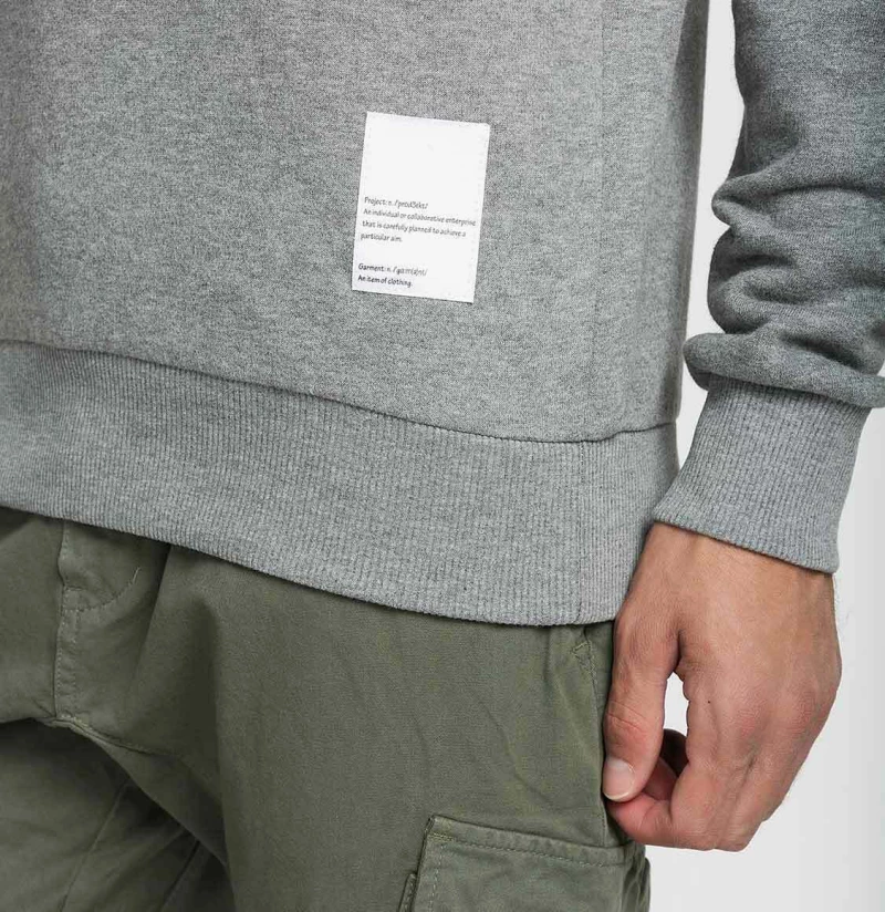 Logomania Crew Neck Sweatshirt Melange Grey