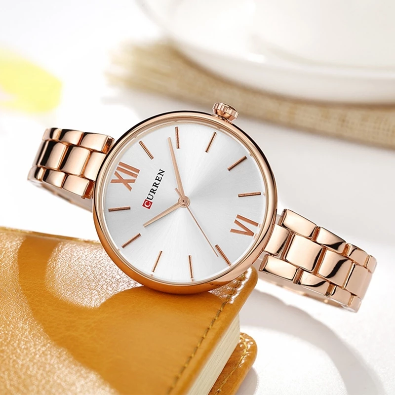 Curren 9017 Rose Gold White