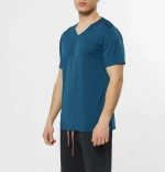 The Project Garments Organic Cotton V-neck T-shirt Blueberry