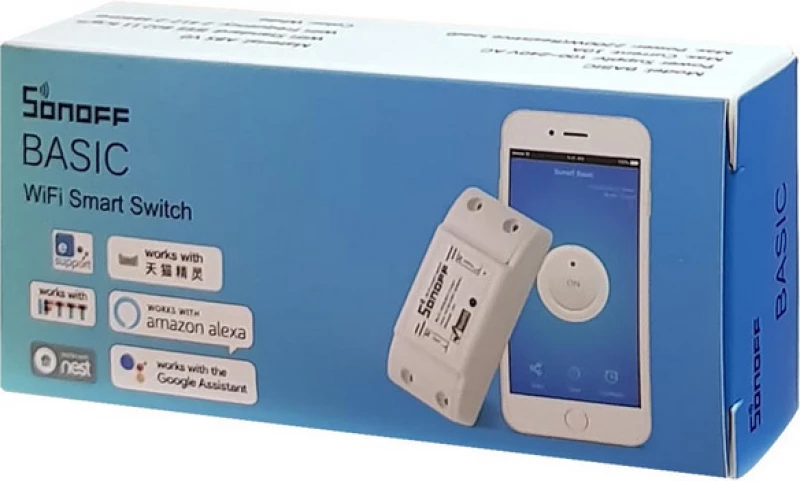 Sonoff Smart Ασύρματος Διακόπτης Basic, Wifi, 10A, Λευκό
