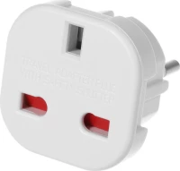 Adapter Bx-9625, Uk To Eu Schuko, 220V, High Quality, White - 17702